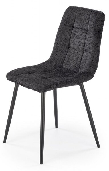 Sedia K547 in tessuto nero H87 cm