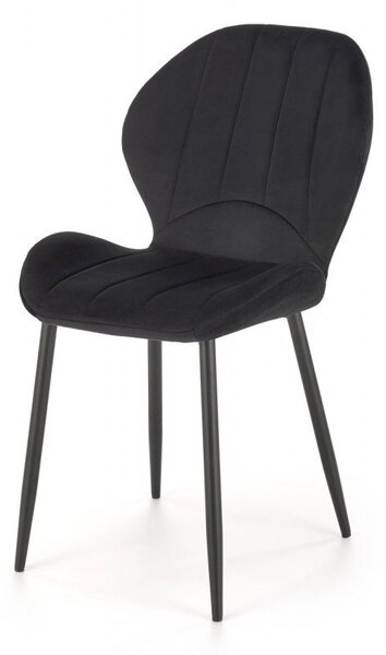 K538 sedia in velluto nero H85 cm
