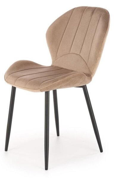 Sedia K538 velluto beige H85 cm