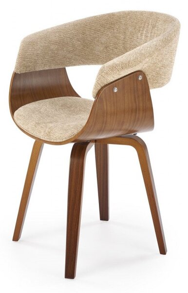 Sedia K545 beige/noce H83 cm