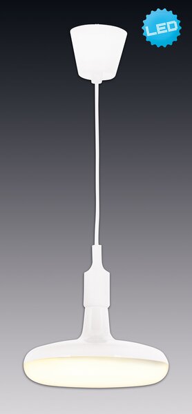 Näve sospensione incl. lampada a LED E27 bianco "Ufo" - tessuto/silicone/plastica - colore: bianco; 6096923