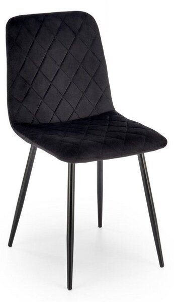 K525 sedia in velluto nero