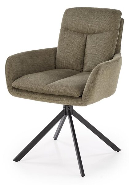 Sedia girevole in tessuto K536 oliva
