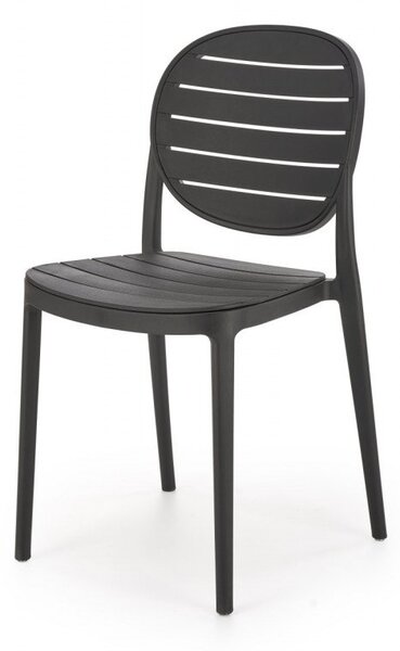 Sedia in plastica K529 in nero