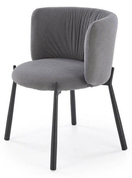Sedia K531 grigio velluto