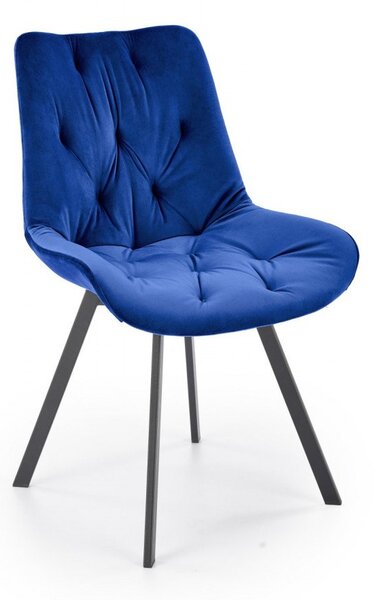 Sedia K519 velluto blu navy