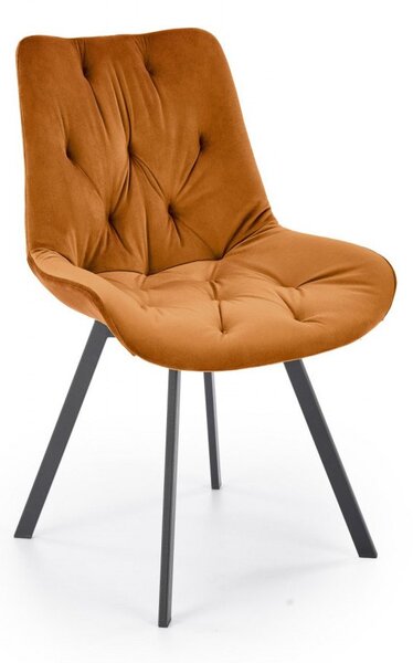 Sedia K519 velluto cannella