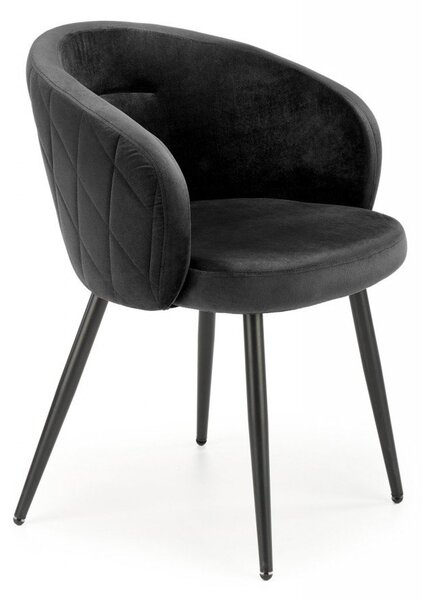 Sedia K430 velluto nero