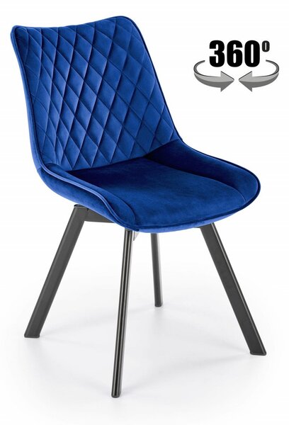 Sedia K520 velluto blu navy