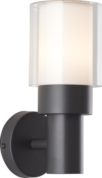 BRILLANTE lampada da parete per esterni ARTHUS in antracite | applique resistente agli spruzzi d'acqua per esterni | 1x presa E27 max. 18 W | metallo/plastica