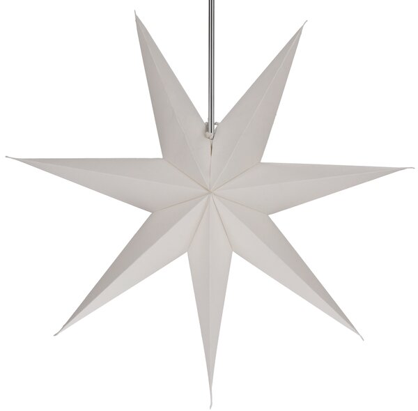 Stella pieghevole di carta illuminata dell'Avvento, stella di Natale 60 cm - Capello, bianco panna, decorazione per finestre a stella