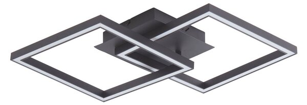 Lucande Lampada da soffitto a LED Tjado, lunghezza 67 cm, nero, metallo