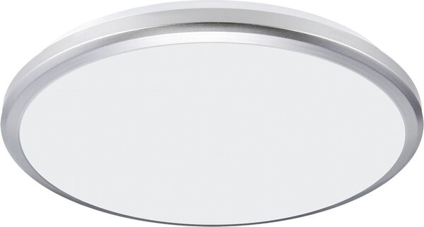 Lampada da esterno LED IP54 D: 36,5 cm in bianco argento rotondo luce bianca neutra 4200 K 3820 lm Plafoniera da esterno