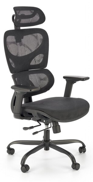 Sedia da ufficio Gotard in nero - H126 cm