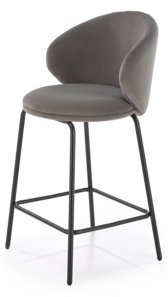 Sgabello da bar H121 in grigio/nero