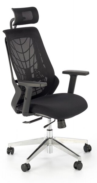 Sedia da ufficio Geronimo in nero - H125 cm