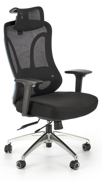 Sedia da ufficio Gilberto in nero - H129 cm