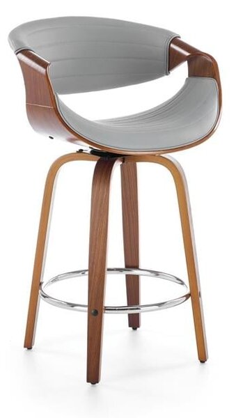 Sgabello da bar H123 in grigio/nero