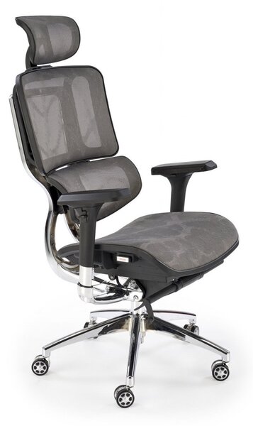 Sedia da ufficio Ethan in grigio - H139 cm