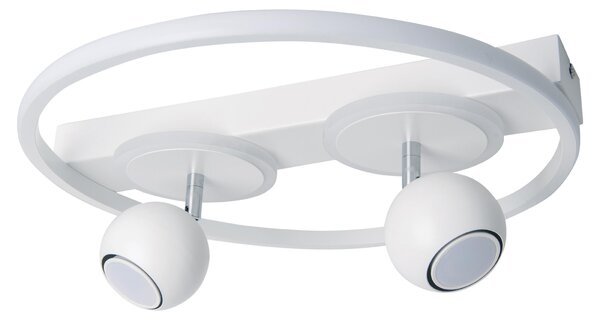 Plafoniera LED, metallo, bianco, 3 fiamme, P 40 cm