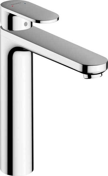 Hansgrohe Vernis Blend Mitigeur monocommandé pour lavabo 190 avec alimentation en eau isolée et vidage à tirette chrome, saillie 169 mm, 71572000, 71572000
