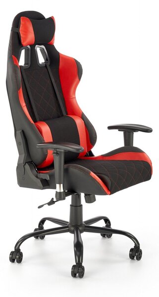 Sedia da ufficio Drake in rosso/nero - H134 cm