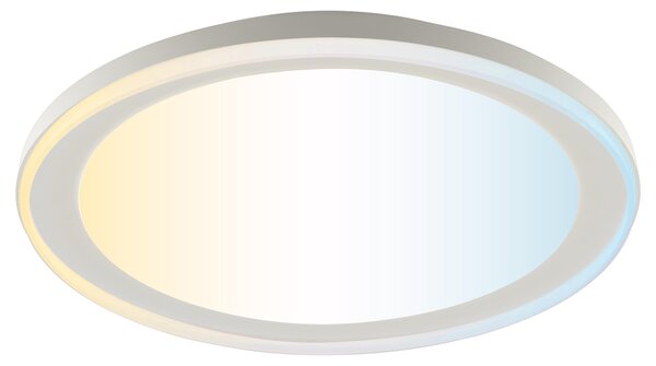 Brilliant G81155/05 Pederson Lampada da soffitto a LED 45 cm in metallo/plastica bianca con LED integrati
