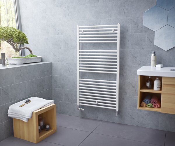 Radiatore da bagno, radiatore portasciugamani dritto XIMAX Centrino bianco, altezza 720 mm, 500 mm, 315 Watt