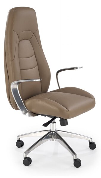 Sedia da ufficio Darwin in ecopelle cappuccino - H126 cm