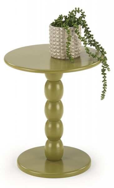 Tavolino da caffè rotondo Cirilla in oliva - ø40/h47 cm