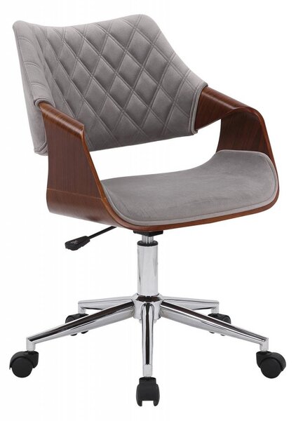 Sedia da ufficio Colt in noce/grigio - H64 cm