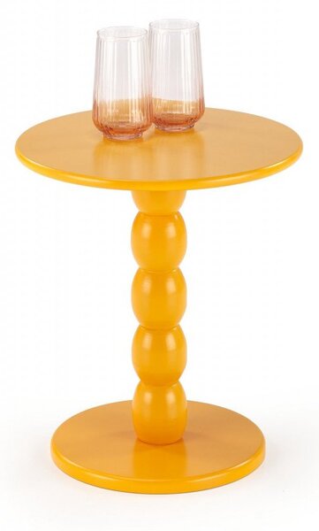 Tavolino da caffè rotondo Cirilla in senape - ø40/h47 cm