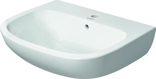 Duravit D-Code, lavabo, bianco, lucido, 600 mm, 23106000002, 1 pz