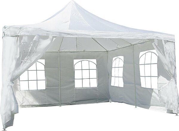 Gazebo VCM | dimensioni circa 4x4 m | telone PE idrorepellente 180g / m² | tenda per feste | tenda da giardino