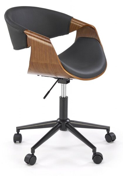 Sedia da ufficio Bilbo in nero/nero - H82 cm