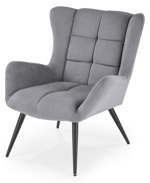 Poltrona Byron in tessuto grigio - H92 cm