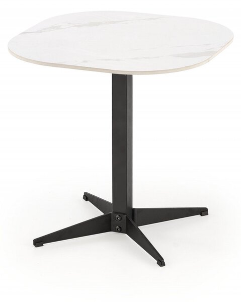 Tavolino da caffè Borna S effetto marmo bianco/nero - L50 cm