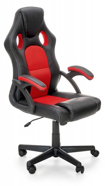 Sedia da ufficio Berkel nera/rossa H117 cm