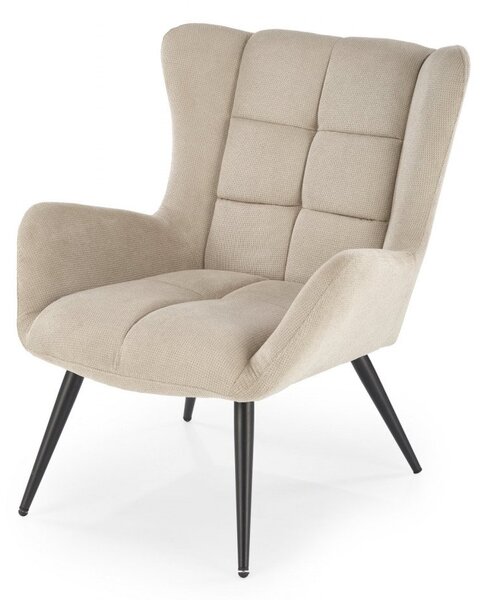 Poltrona Byron in tessuto beige - H92 cm