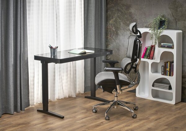 Scrivania B52 con funzione di regolazione in altezza - L120 nero