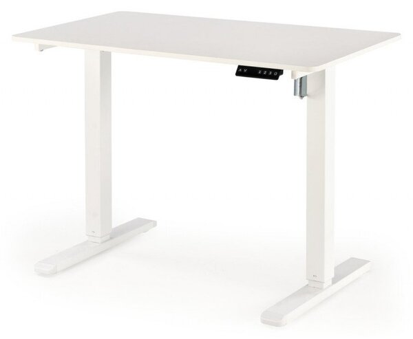 Scrivania B53 con funzione di regolazione in altezza in bianco/bianco - L105 cm