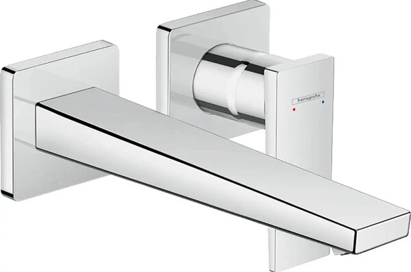 Hansgrohe Miscelatore lavabo a 2 fori da incasso Metropol F-Set cromato bocca lunga, 1 pz
