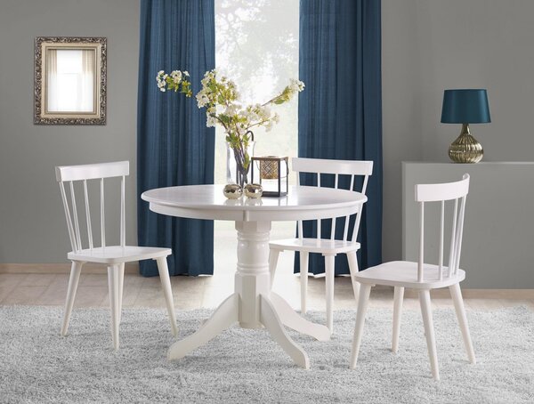 Gloster set tavolo rotondo ø106 cm + 3 sedie Barkley bianco