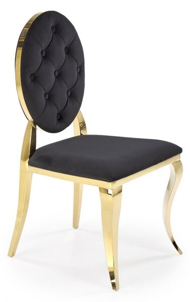 Sedia K556 velluto nero Blu19/oro Blu19/oro