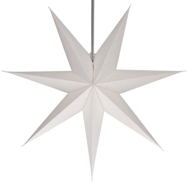 Stella pieghevole di carta illuminata dell'Avvento, stella di Natale 60 cm - Capella, bianco panna, decorazione per finestre a stella