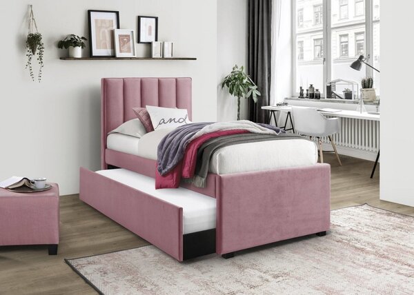 Letto Russo in velluto rosa - 90x200 cm