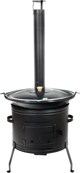 Grillplanet® Bollitore per gulasch 1,2 mm 39 cm incl. bollitore per gulasch da 22 litri e coperchio