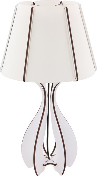 Lampada da tavolo Globo modello Tl, in MDF bianco con bordo marrone, 1 LED, codice prodotto 21581