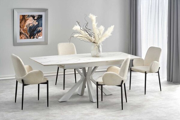 Set Vivaldi L160-200 cm + 4 sedie K477 crema