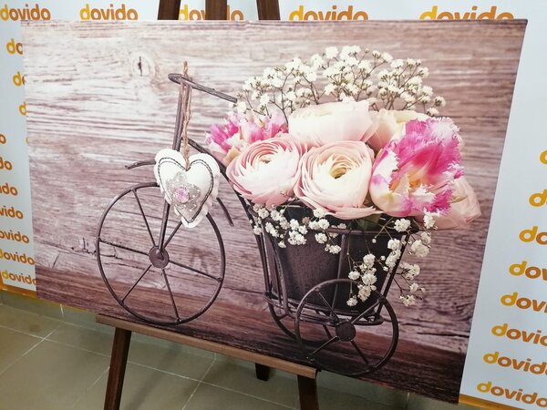 Quadro su tela – Fiori meravigliosi in vaso vintage
